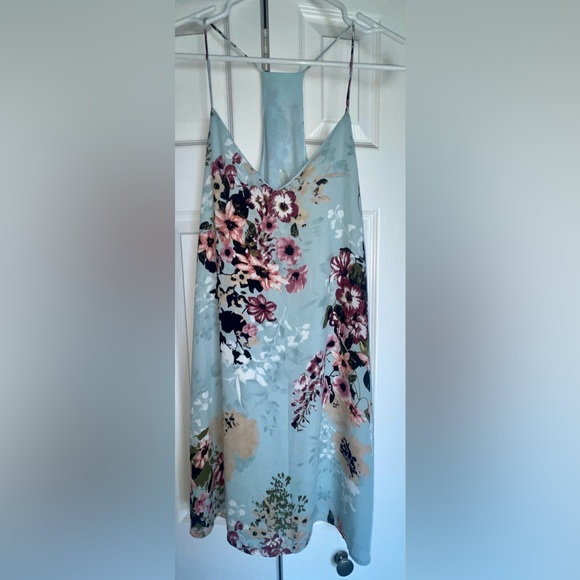 ⭐️SAVED BY FHE DRESS MINT FLORAL TANK SHORT DRESS SZ MEDIUM WARN ONCE - Picture 12 of 16